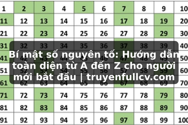 Truyện Tranh Bí mật số nguyên tố: Hướng dẫn toàn diện từ A đến Z cho người mới bắt đầu | truyenfullcv.com