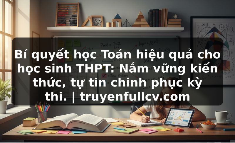 Truyện Tranh Bí quyết học Toán hiệu quả cho học sinh THPT: Nắm vững kiến thức, tự tin chinh phục kỳ thi. | truyenfullcv.com